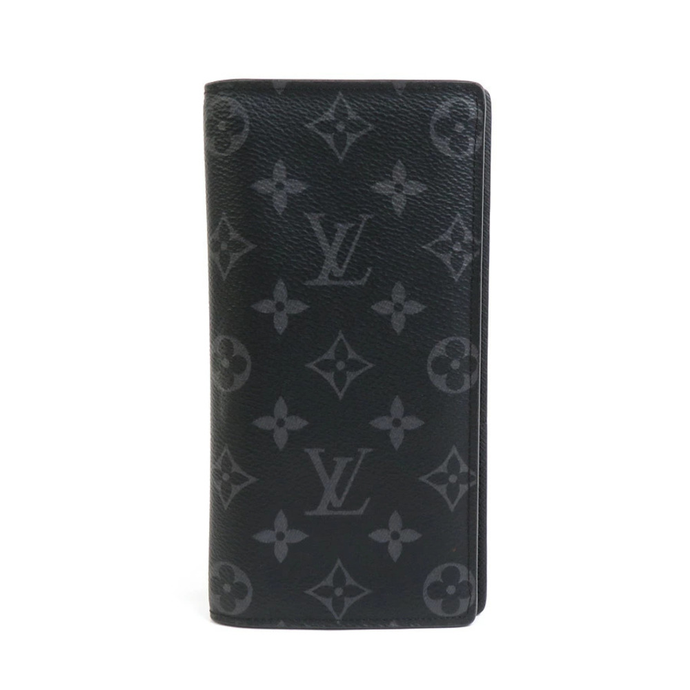 Louis Vuitton Bi fold long wallet Monogram Eclipse Black Portefeuille Brazza